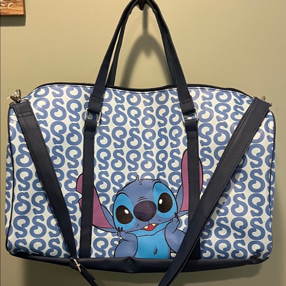Disney Blue and White Stitch Travel Bag - Picture 1 of 4